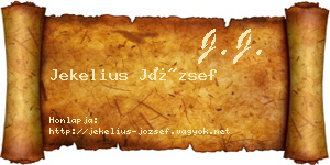 Jekelius József névjegykártya
